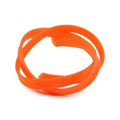 Immagine di Othmro Guaina intrecciata espandibile, 8 mm, larghezza piatta, 1 pezzo, colore: Arancione