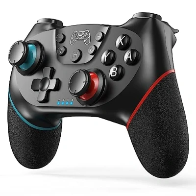 Immagine di Diswoe Controller per Switch/Switch lite/Switch OLED, Wireless Bluetooth Switch PRO Supporta Turbo, 6 Axis Gyro, Dual Vibrazione, con Batteria da 600mAh