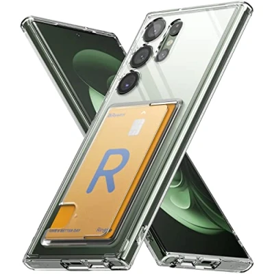 Immagine di Ringke Fusion Card Compatibile con Cover Samsung S23 Ultra, Custodia Protettiva Portafoglio Carte Trasparente, Disegnato per Galaxy Ultra 5G Clear