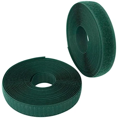 Immagine di Aerzetix C65902 Nastro/rotolo di scratch 20mm 5 metri auto aggrappante organizer/fermacavo striscia aggancio sacchetto indumento cinghia colore: verde pino in poliammide e poliestere