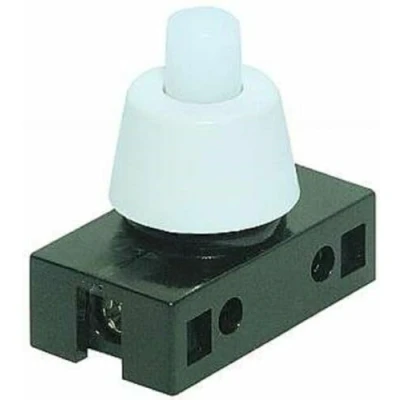 Immagine di Interruttore a pressione da incasso con contatti vite per lampade e dispositivi 250 V 2 A, bianco