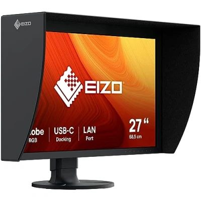 Immagine di EIZO ColorEdge CG2700S Monitor grafico da 68,5 cm (27&quot;) (HDMI, hub USB, USB C, RJ 45 LAN, switch KVM, DisplayPort, 2560 x 1440, 99% AdobeRGB, 98% DCI P3) nero
