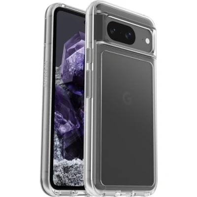 Immagine di OtterBox Cover per Google Pixel 8 Symmetry Clear, resistente a shock e cadute fino 2 metri,sottile, testata 3x MIL STD 810G, Trasparente, Senza Retail Package