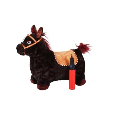 Immagine di KNORRTOYS.COM Animale Gonfiabile, Colore Cavallo Marrone con Pompa ad Aria, 40251