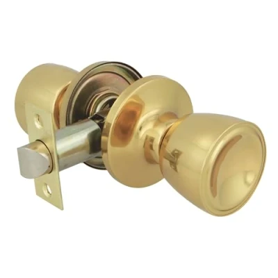 Immagine di Amig Pomello per Porta a Sfera Set di Pomelli con Maniglia da Entrambi i Lati Ottone Serratura d&#039;Ingresso 60/70mm Viti Fissaggio Porte in Legno Quadrante Lucidato