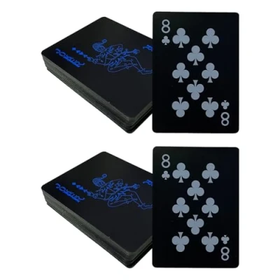 Immagine di TYFGRT 2 Mazzi di Carte da Gioco, Giochi Professionali, Gioco in Plastica, Personalizzate, per Feste