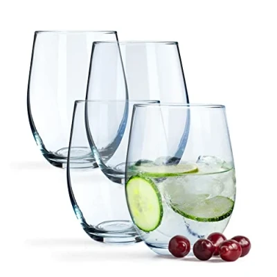 Immagine di KADAX bicchieri per bevande, da acqua in vetro di calcio al neutro, 580 ml, vino trasparenti, universali moderni, set (Susanne, 4)