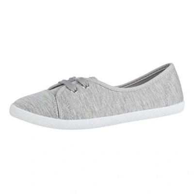 Immagine di Elara Donna Ballerine Sneaker Lace up Chunkyrayan BD1413 Grau 38