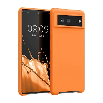 Immagine di kwmobile Custodia Compatibile con Google Pixel 6 Cover Back Case per Smartphone in Silicone TPU Protezione Gommata arancia fruttata