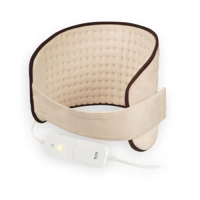 Immagine di TM Electron Cuscino elettrico per zona lombare e addominale, con 3 livelli di temperatura, traspirante lavabile, beige