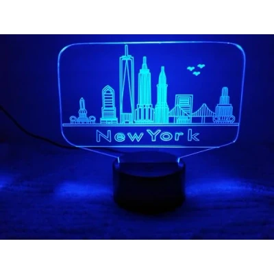 Immagine di HPBN8 Ltd 3D New York Luce Della Notte LED Lampada 7 Cambiamento di Colore da Tavolo USB Power Interruttore Tattile Giocattoli per Bambini Decor Natale Regalo Compleanno