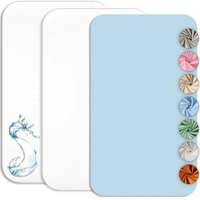 Immagine di coprimaterasso Cododo 50 x 83 cm (set di 2) + 1 impermeabile coododo, set 2+1 lenzuola coododo e coprimaterasso, Oeko TEX (bianco/blu, cm)