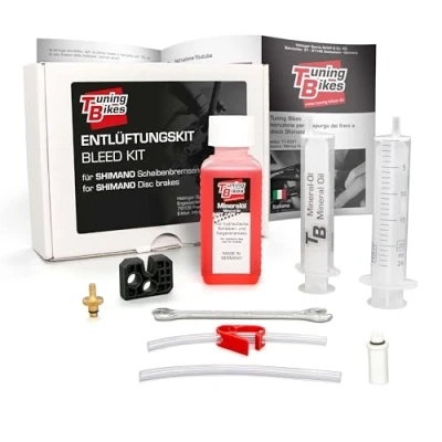 Immagine di TB kit spurgo/kit da manutenzione per freni a disco di Shimano set spurgo con olio minerale/liquido biciclette
