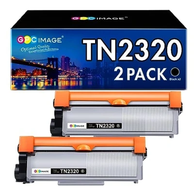 Immagine di GPC Image Compatibili Cartucce di Toner per Brother TN2320 TN 2320 MFC L2700DW L2700DN L2720DW L2740DW DCP L2500D L2520DW L2540DN HL L2300D L2340DW L2360DN (Nero, 2 Pack)