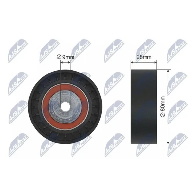 Immagine di NTY RNK BM 019 Galoppino/Guidacinghia, Cinghia trapezoidale 80mm