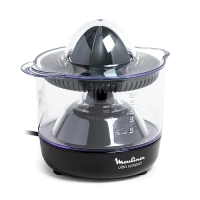 Immagine di Moulinex PC1208 Ultra Compact Spremiagrumi Elettrico con Accensione e Spegnimento Automatici, 450 ml, 25W, Nero