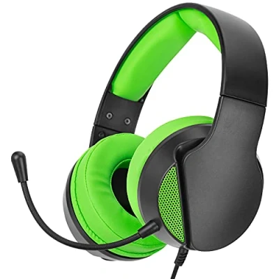Immagine di NITHO JANUS Cuffie Gaming per PC, PS4, PS5, Xbox One, Series X/S, Mobile, Tablet, da Gioco Over Ear con Microfono Rimovibile, Jack Audio 3.5 mm, Driver 40 Multipiattaforma Verde
