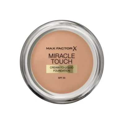 Immagine di Max Factor Miracle Touch, Fondotinta Coprente con Acido Ialuronico, 080 Bronze, 12 ml