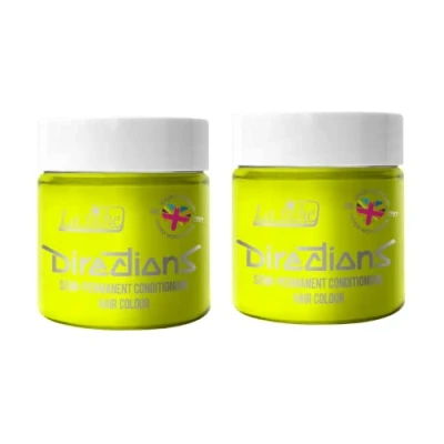 Immagine di La Riche Directions Confezione da 2 colori semi permanenti per capelli, 100 ml, colore: giallo fluorescente