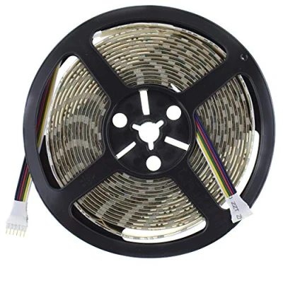 Immagine di SeKi Striscia LED RGBW + CCT 5 in 1, 24 V, 500 cm, 60 LED/m (300 pezzi), IP65 RGB bianco (regolabile da caldo a freddo)