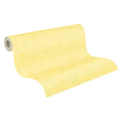 Immagine di A.S. Création OK 169211 1692 11 Carta da parati in tessuto non tessuto, tinta unita, 10,05 m x 0,53 m, giallo
