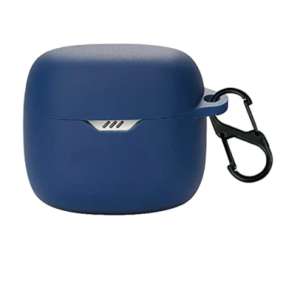 Immagine di GIOPUEY Cover Compatibile con JBL Tune Flex, Cilicone Custodia, Ultrasottile Case Cover, Antiurto, Resistente ai Graffi Blu Scuro