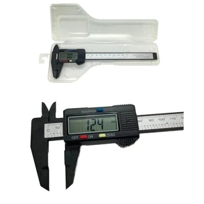 Immagine di calibro digitale, di misurazione scorrevole, display LCD 0 150 mm, fibra carbonio plastica