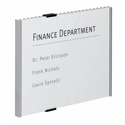 Immagine di Durable 480723 Info Sign, Targa Fuoriporta, Alluminio e Acrilico, Inserto 297 x 210 mm (L H), Argento Metallizzato