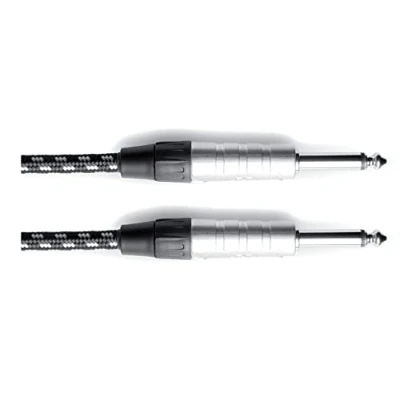 Immagine di Gewa Cavo per strumenti mono Pro Line 3m jack angolare, nero bianco 6,3 mm angolare mono, 190513