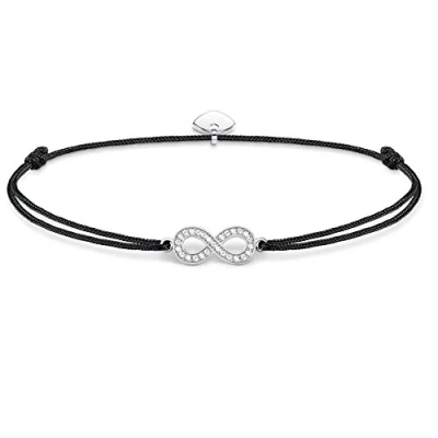 Immagine di Thomas Sabo Little Secret Bracciale da Donna, Colore Nero con Simbolo Dell’infinito in Argento 925 Ls003 401 11 L20V