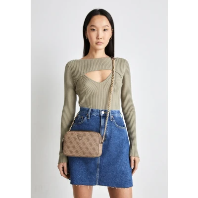 Immagine di Guess Noelle Crossbody Camera Borsa a tracolla, Donna, Taglia: One Size, Latte/brown