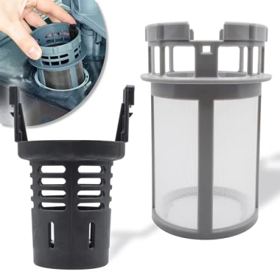 Immagine di GIANTO Kit Filtro Lavastoviglie Interno + Esterno Compatibile con Ariston Indesit Hotpoint Whirlpool Scholtes (C00256572 C00256571) Filtri Scarico Ricambio in Plastica