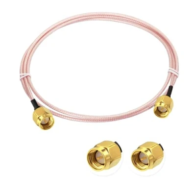 Immagine di Vecys Cavo di Prolunga per Antenna SMA Maschio a Pigtail WLAN RG316 3 Piedi/1 M Rete Wireless WiFi 2G 3G 4G Router GSM Bluetooth LAN