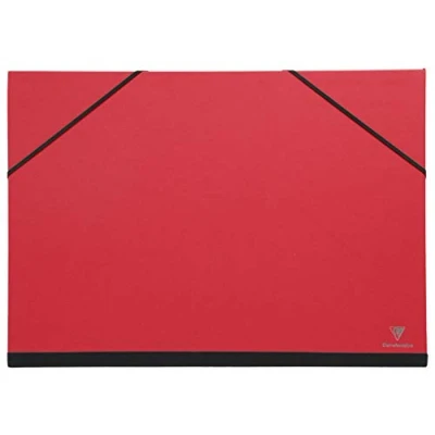 Immagine di Clairefontaine 144805C Cartella portadisegni con chiusura elastico 28x38 cm, rivestimento carta Maya rosso