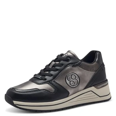 Immagine di s.Oliver Sneaker da Donna Low 5 23619 43, Scarpe Ginnastica, Black Pewter, 38 EU