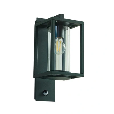 Immagine di Lucande applique da esterno Ferda, sensore, a sospensione, verde, E27