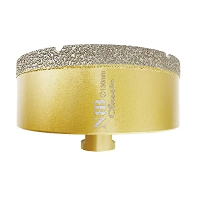 Immagine di NBB Punta a tazza diamantata con M14, tipo Classico d&#039;Oro,punta per foratura secco o ad umido su ceramica,piastrelle,granito,marmo,veloce,durevole, smerigliatrice angolare (1, 130mm)