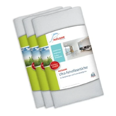 Immagine di ALCLEAR 955040 3 Panno in Microfibra Ultra, Bianco, 50 x 40 cm, Set di