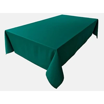 Immagine di Lemos Home Tovaglia di alta qualità in 100% cotone, collezione Konzept, colore e dimensioni a scelta (tovaglia 150 x 400 cm, verde abeto)