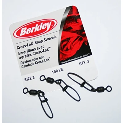 Immagine di Berkley GIRELLA MC Mahon Cross Lok Snap/SWIVELS By 3, Black, N3, 100