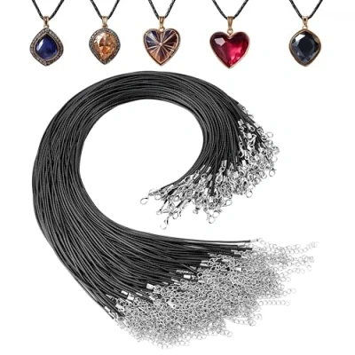 Immagine di Kurtzy 120x Cordoncini per Collana Kit Bracciale Uomo Donna Cordino con Chiusura a Moschettone Collane e Bracciali Cordoncino Filo