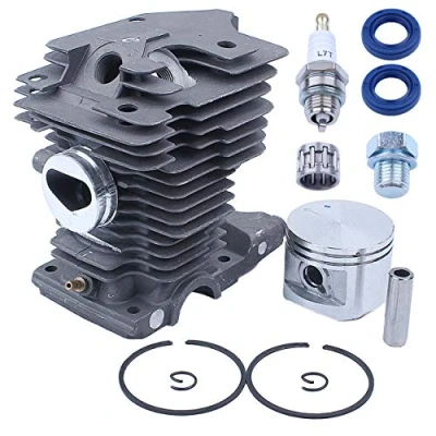 Immagine di Mtanlo kit pistone cilindro da 46 mm per motosega Stihl MS280 MS280C MS270 MS270C MS 270 280 1133 020 1203 1202, foro grande con guarnizione olio candela