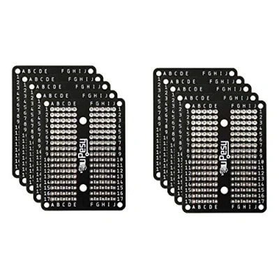 Immagine di 10 x Scheda di prototipazione, Breadboard Mini saldabile, Protoboard Kit, Circuito stampato a doppia facce, Prototipo Board PCB, piastra prova epossidica per saldatura Arduino, ESP32, progetti