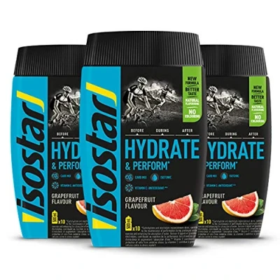 Immagine di ISOSTAD HYDRATE &amp; PERFORM GRAPEFRUIT Preparato in polvere per bevanda isotonica Con elettroliti e carboidrati selezionati ottimo sport ed esercizio fisico prolungato Vitamina C 400 g