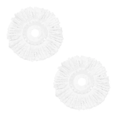 Immagine di Black+Decker BXFM0003GB Testine di ricarica per mocio rotante, adatte pavimenti duri, microfibra super assorbente, compatibile con rotante Black+Decker, confezione da 2