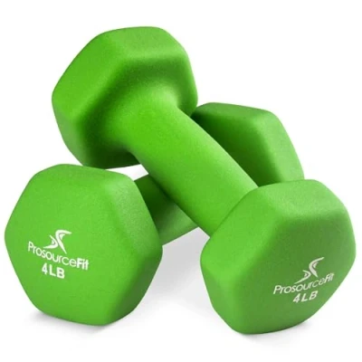 Immagine di ProsourceFit Neoprene Dumbbell Coated for Non Slip Grip, 4 lb