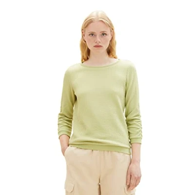 Immagine di TOM TAILOR Denim Felpa con Maniche, 32256 dusty Pear Green, M Donna