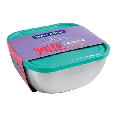 Immagine di Tramontina Contenitore salvafreschezza con coperchio, in acciaio inox, 22,8 x cm, 4 l, lavabile lavastoviglie