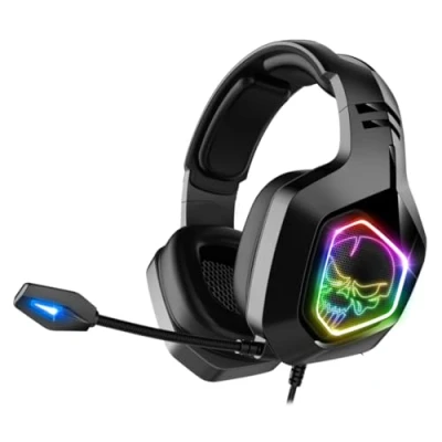 Immagine di SPIRIT OF Gamer Elite H50 Cuffie Audio Full Black Microfono Cuscini In Similpelle Retroilluminazione LED RGB Jack Da 3,5 Mm PC / PS4 XBOX ONE/Switch Multipiattaforma