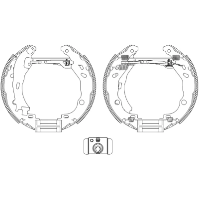 Immagine di TEXTAR Shoe Kit Pro 84061602 freno, Freno a tamburo con cilindretto regolatore/attuatore CITROËN: C3 I Hatchback, II, C2 Hatchback